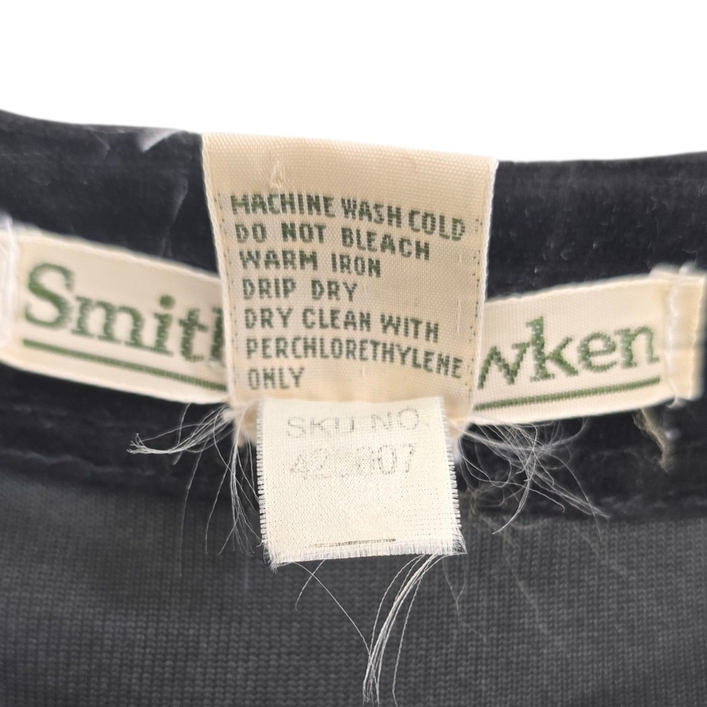 Smith & Hawken‎ Vintage Velvet Maxi Dress Womens L Long Sleeve Button Pockets - Picture 6 of 9